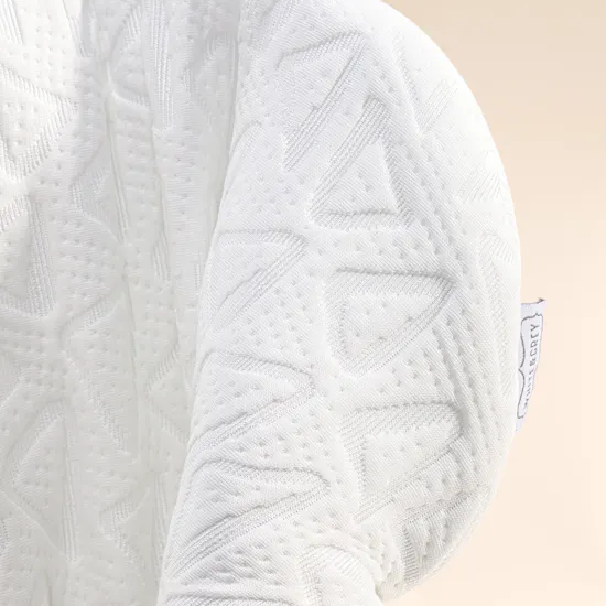 White & Grey Grey Bamboo Baby Sleeping Bag with White Bow