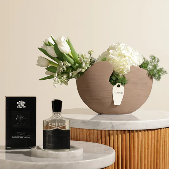 Creed Aventus Eau De Parfum for Men | Royal Crimson Flower Vase