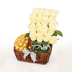 Congratulations Basket | Rose and Chocolate Congratulations Basket | Rose and Chocolate