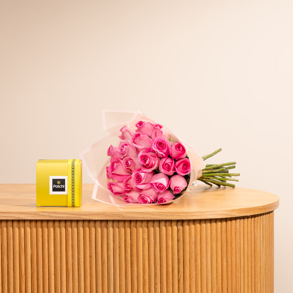 شوكولاتة باتشي | باقة ورود رقيقة
