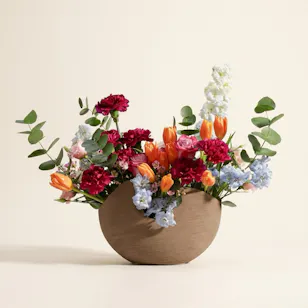 Colorful Flowers Vase 