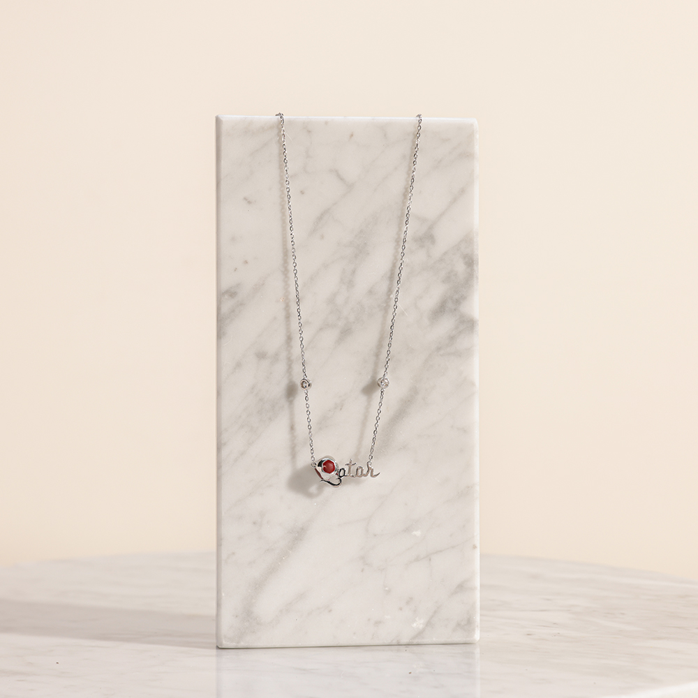 Floward Splendor Qatar Silver Necklace 