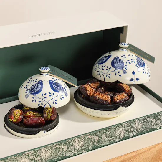 Bonbonniere Pistachio Rose and Pecan Crunch Stuffed Dates Gift Set