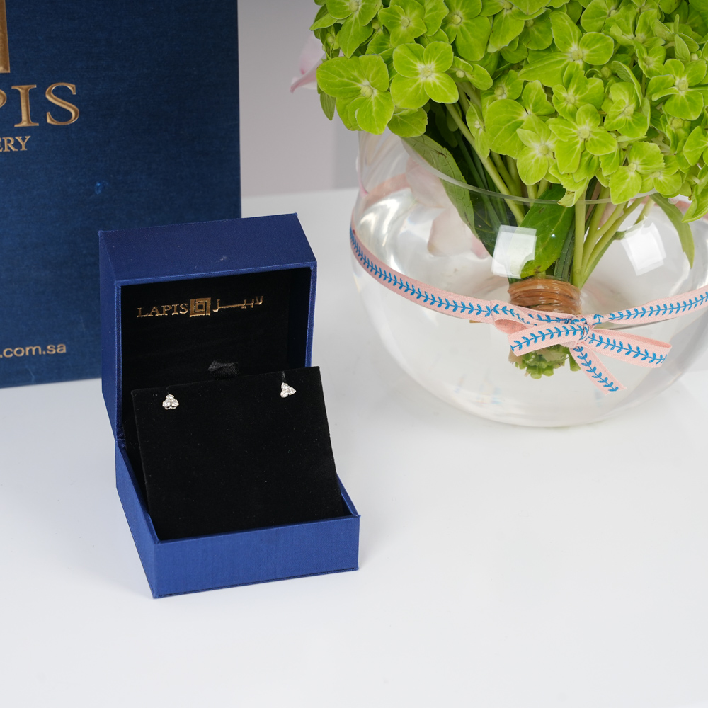 أقراط ألماس من لابيز | بيبي اوركيد وردي