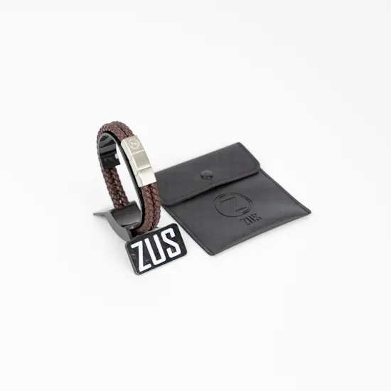 Zus Double Coffee Brown Leather Bracelet
