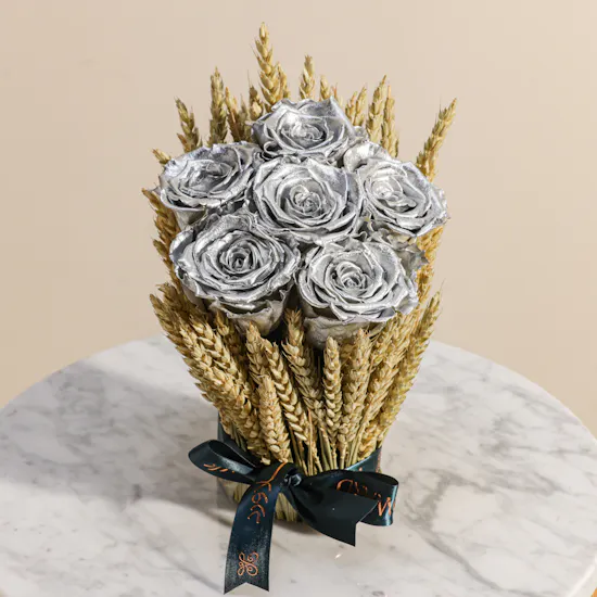 Silver Preserved Roses