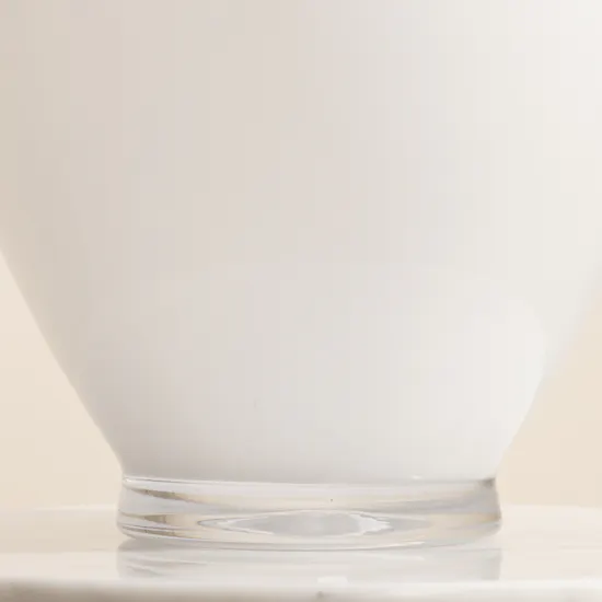 Floward White Opal Glass Vase