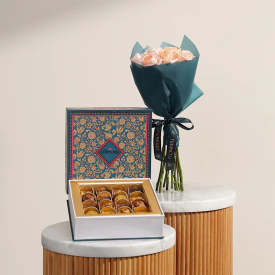 MyGovindas Zero Sugar Dry Fruit Chikki Medium Box | Beautiful Fragrance Flowers