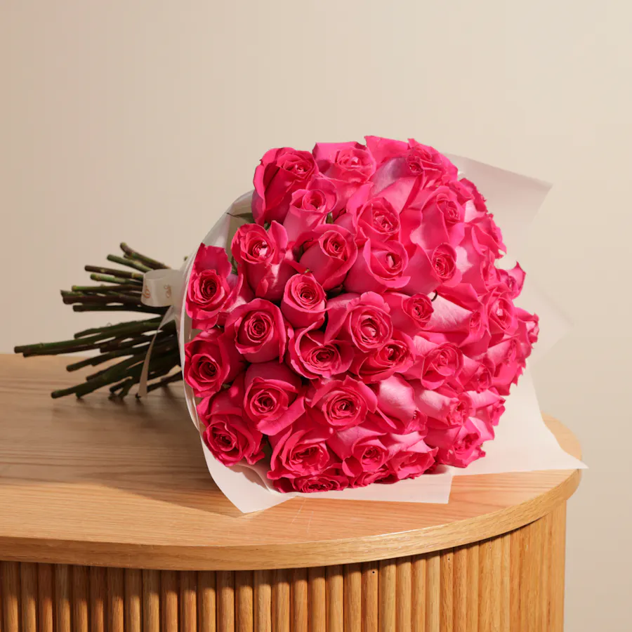 Charming Fuchsia Roses Bouquet 5