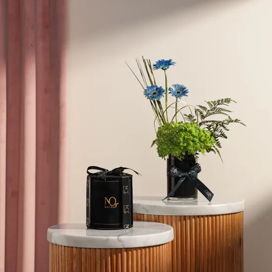 Nor Noyau Round Black Velvet Small Chocolate Box | Regal Tides Flowers