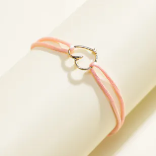 Leïa K. Solid Heart Cord Bracelet