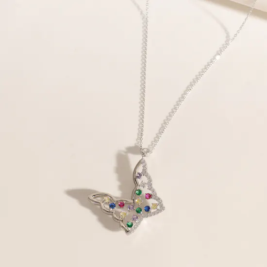 Floward Colorful Butterfly Necklace