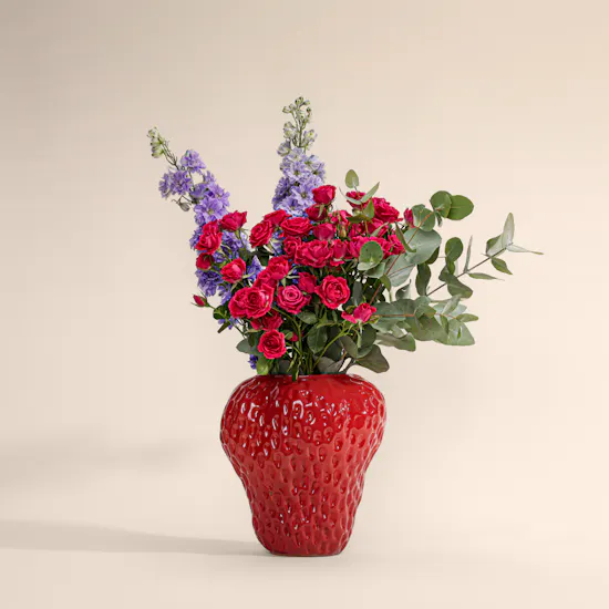 Strawberry Garden Flower Vase