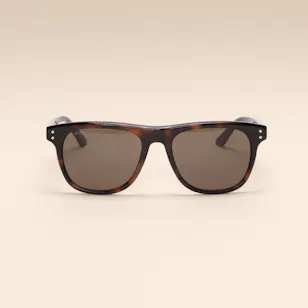 Gucci Square Brown Tortoiseshell Men's Sunglasses