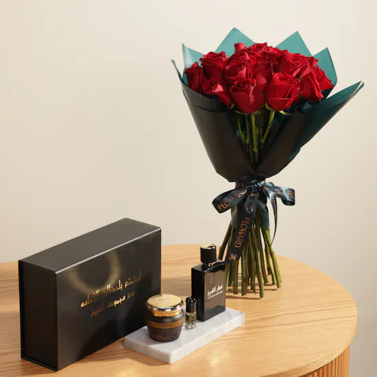 Al Kandar Al Shekha Collaction Box | Bold Love's Red Flowers