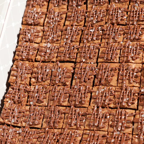 Creamy Ribbons Large Nutella Chocolate Sea Salt Brownies Box