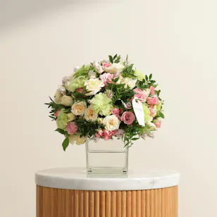 Blush Garden Flowers Vase