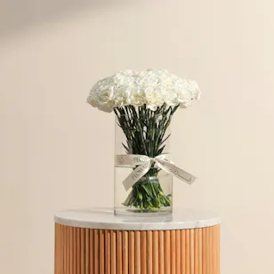 Magical White Carnation Vase