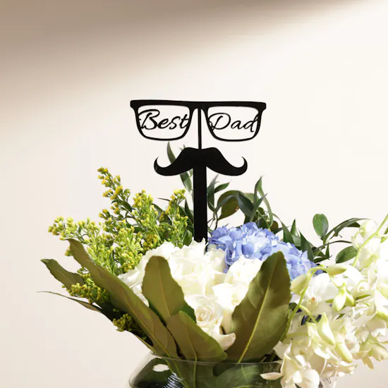 Best Dad Flowers Vase