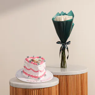 December Cake Personalized Photo Heart-Shaped Birthday Cake | Garden of Calm Flowers December Cake Personalized Photo Heart-Shaped Birthday Cake | Garden of Calm Flowers