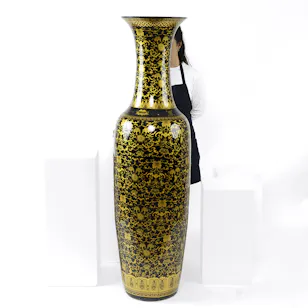 Magnificent Vase Black & Gold | 160 CM