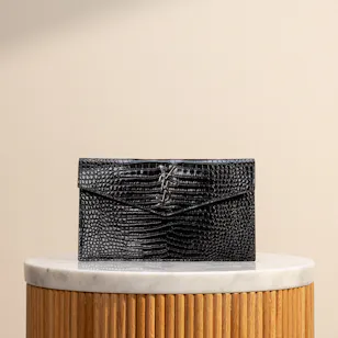 Yves Saint Laurent Uptown Shiny Leather Women's Pouch