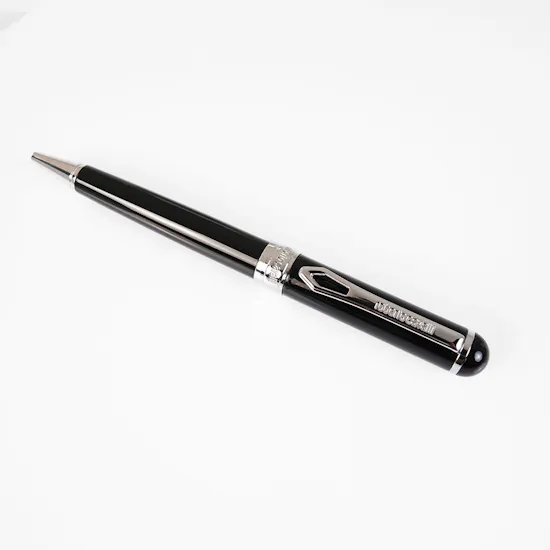 Roberto Cavalli Writing Pen | Silver Color & Black Lacquer