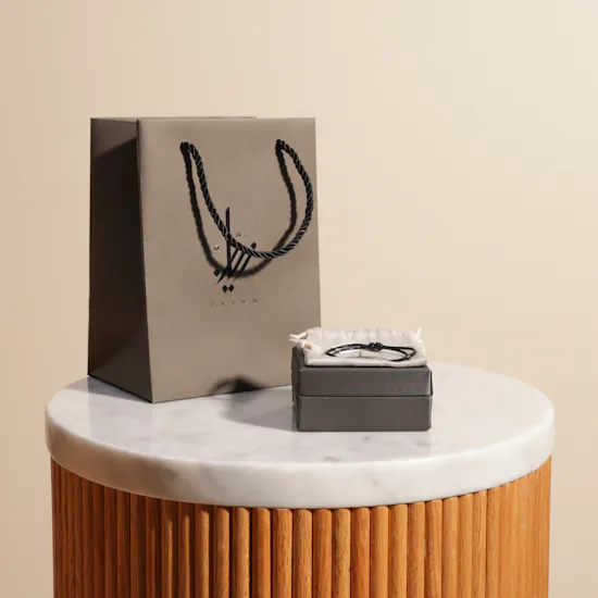 Zayan Silver Cord Bracelet For Men