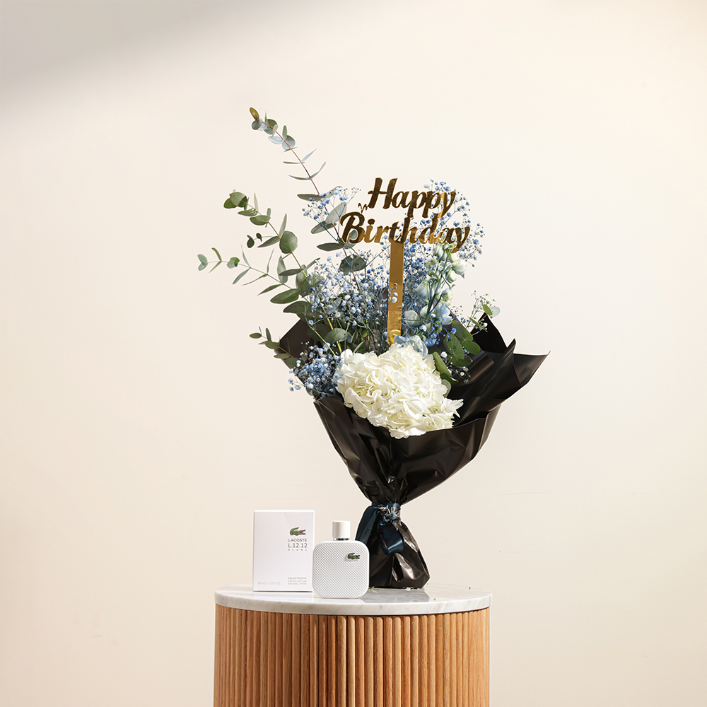 لاكوست 100 مل وايت وايت او دي تواليت للرجال | باقة