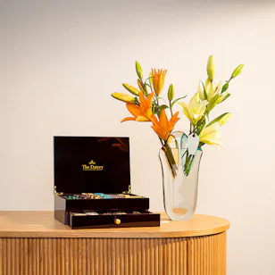 The Datery Premium Wooden Box | Lilies Vase The Datery Premium Wooden Box | Lilies Vase