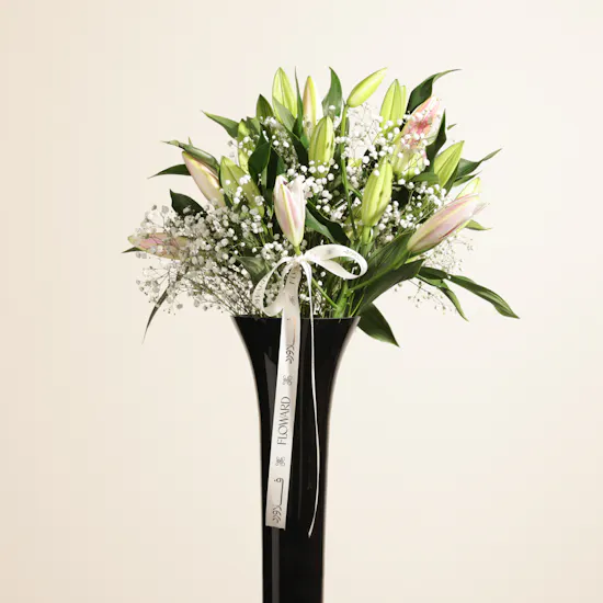 Blush Lily Elegance Vase