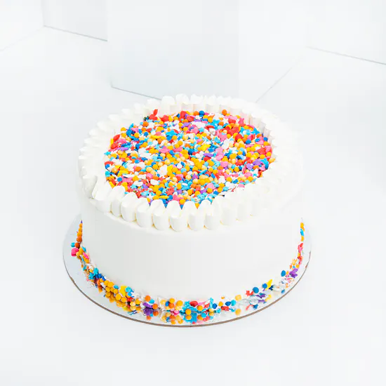 Secrets White Sprinkles Cake