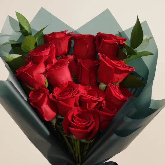 Imperial Love Red Roses Bouquet | 15 Flowers