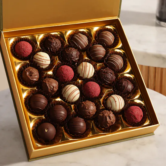 Bateel Palm Chocolate Truffles Box | Bright Essence Flower Vase