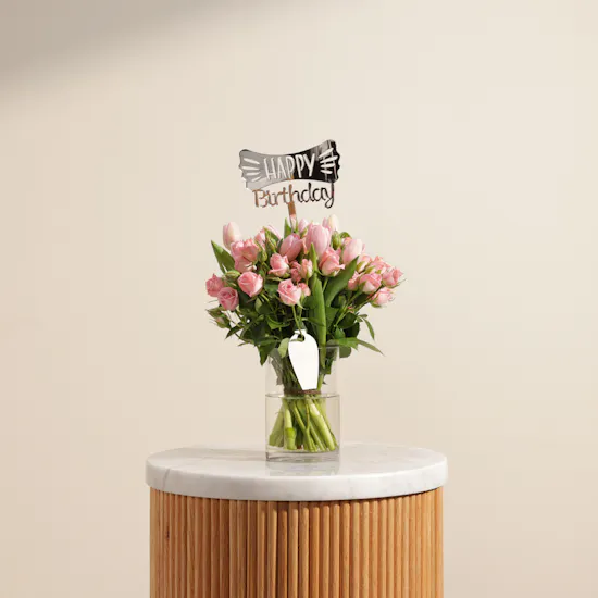 Radiance of the Birthday Flowers Vase