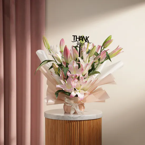 Gentle Thank You Flowers Bouquet