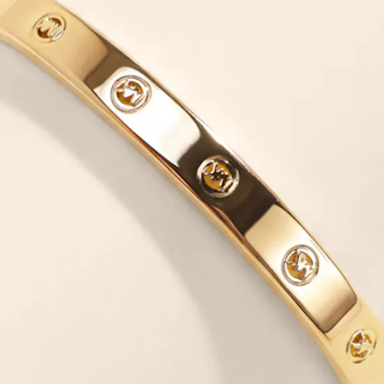 Michael Kors Logo Gold Tone Women's Bangle