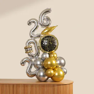 Balloonizer Happy New Year Gold and Silver Balloon Set