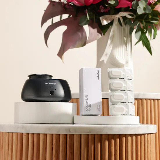 Mubkhar Duo Gift Set | Blush Garden Symphony Flower Vase