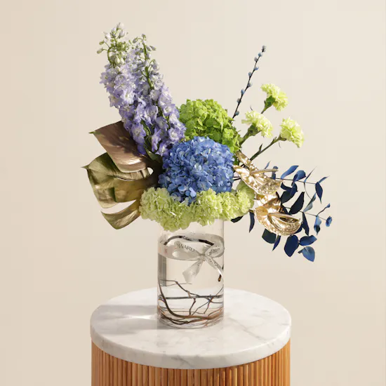 Blue Reverie Flower Vase