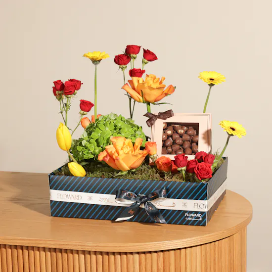 Ghazal Mini Chocolate Box | Garden Flowers Box