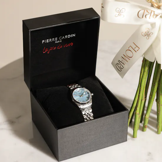 Pierre Cardin Opéra Timbre Silver Women’s Watch | Soft Flowers