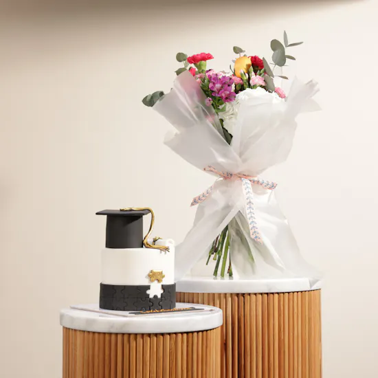 Cake Bouquet Chocolate Graduation Cake | Flowers