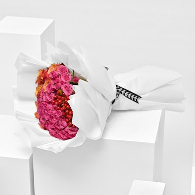 Brilliant Blooms Bouquet | White Wrap