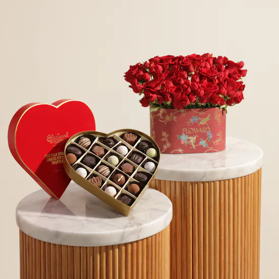 Charbonnel et Walker Heart Truffle Chocolate Box | Red Muse Flowers