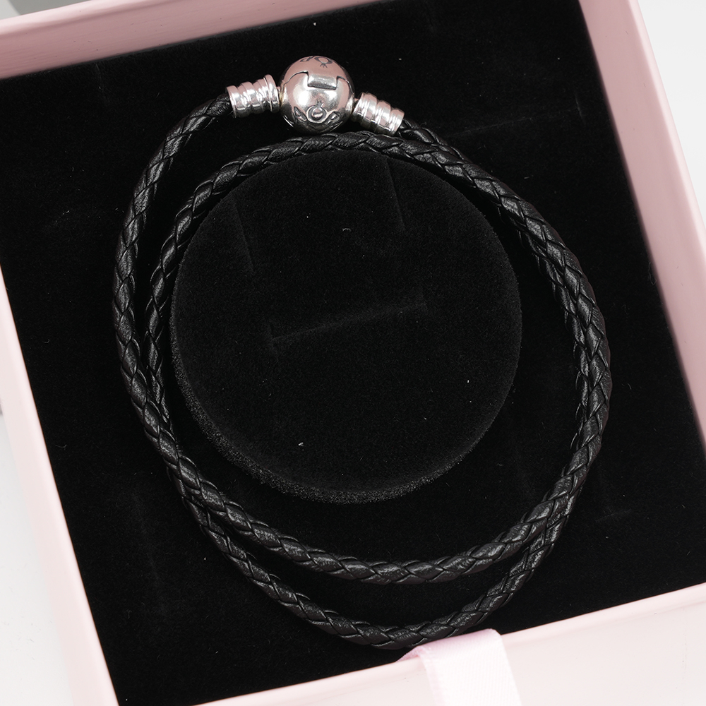 Pandora Double Dark Leather Bracelet