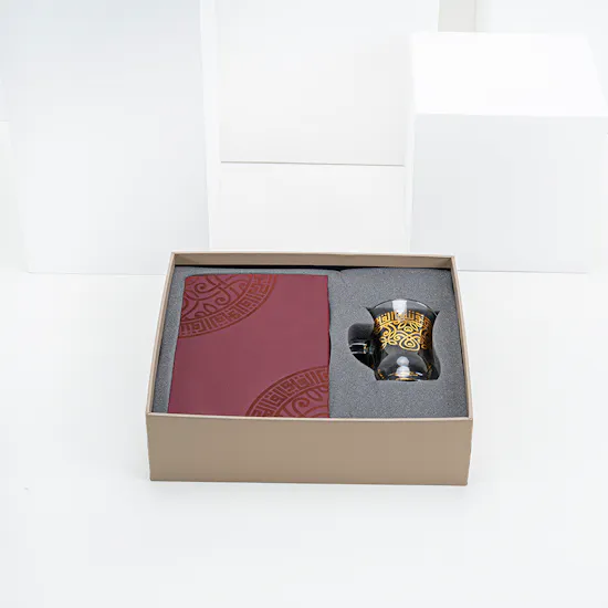 Dimlaj Shafa Glass & Notebook Set