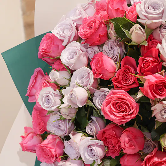 Pastel Romance Baby Rose Bouquet