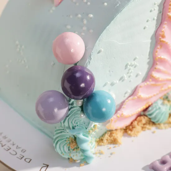 December Cake Personalized Mermaid Oval Cake