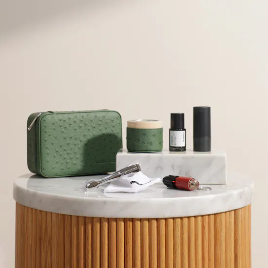 Mubkhar Bakhoor Leather Travel Bag | Green